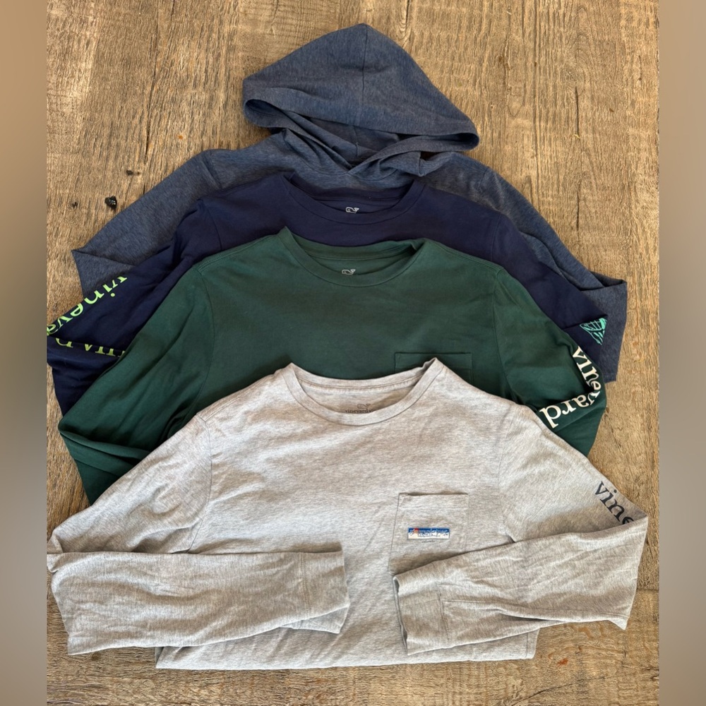 Vineyard Vines Kids' Hoodie and Long Sleeve Set (4)  - Youth Large